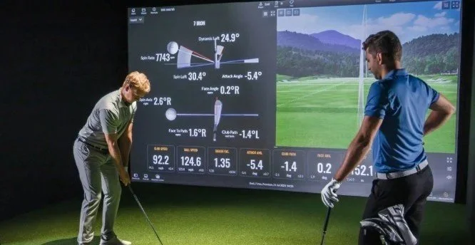 Indoor TrackMan custom fitting studio at Edgbaston Golf Academy